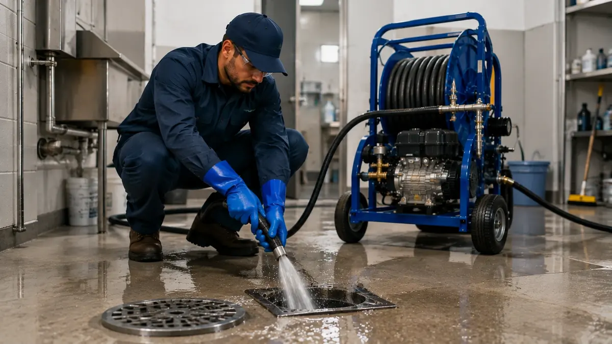 Floor Drain Hydro Jet Cleaning in Crestline