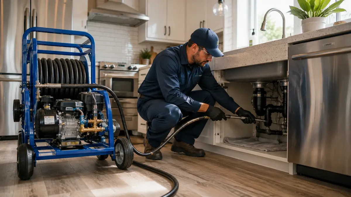 Kitchen Drain Hydro Jetting in Crestline