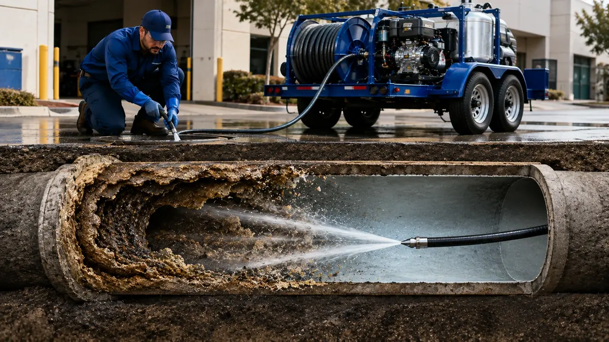 Sewer Pipe Descaling in Crestline